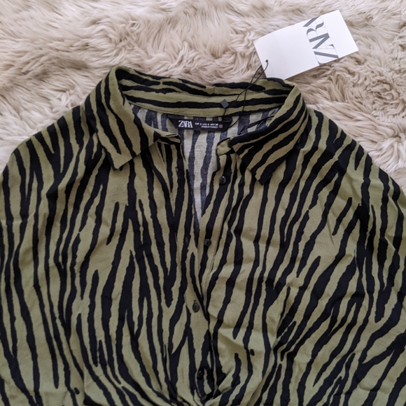 NWT Zara zebra print crop top - Picture 6 of 11